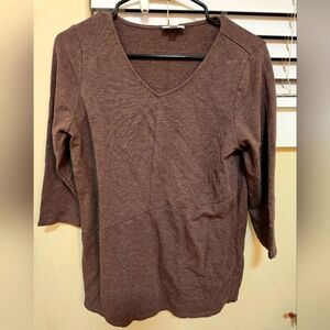 J Jill pima cotton tunic Pure Jill mocha brown